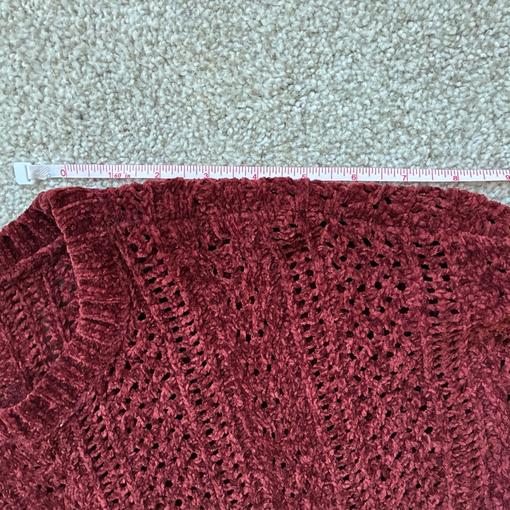 Altar’d State Burgundy Cable Knit Sweater | Size Small - Picture 11 of 13
